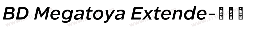 BD Megatoya Extende字体转换
